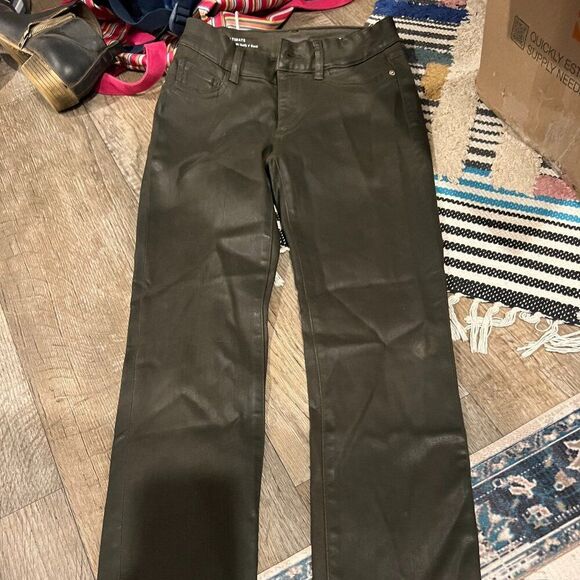 DL 1961 Green coated florence skinny jeans 26 - Picture 1 of 8